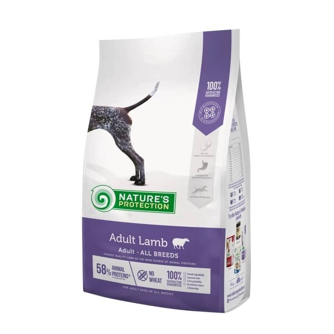 NATURE`S PROTECTION DOG LAMB sausā barība suņiem Jērs 4kg